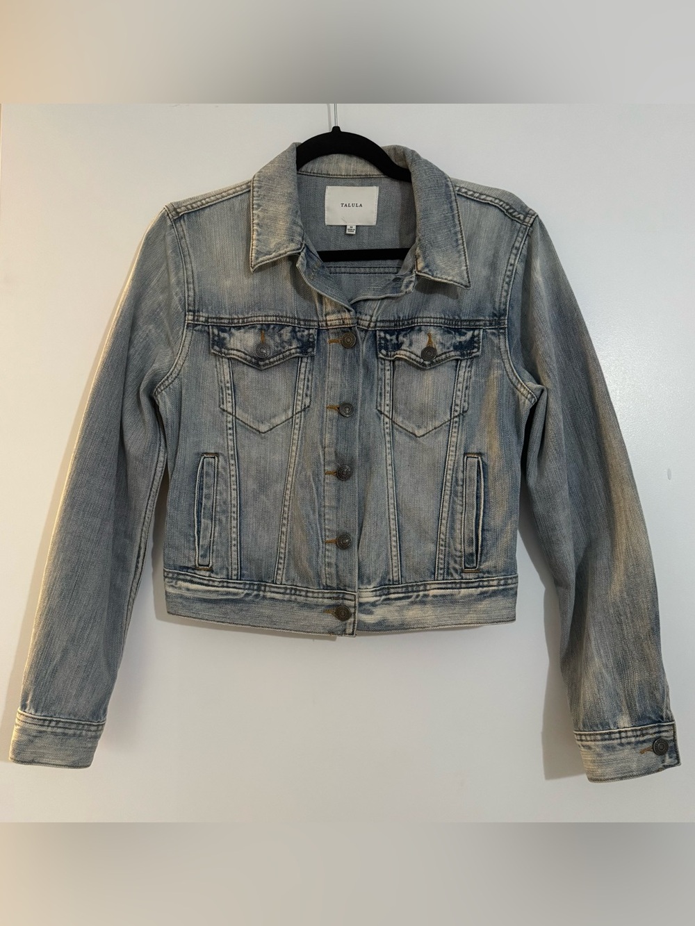 Talula by Aritzia Denim Jacket Light Wash - Size Medium